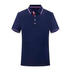Dark blue men's polo shirt
